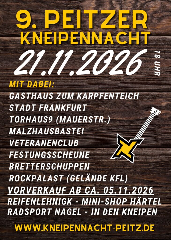 Peitzer Kneipennacht 2026 Programm